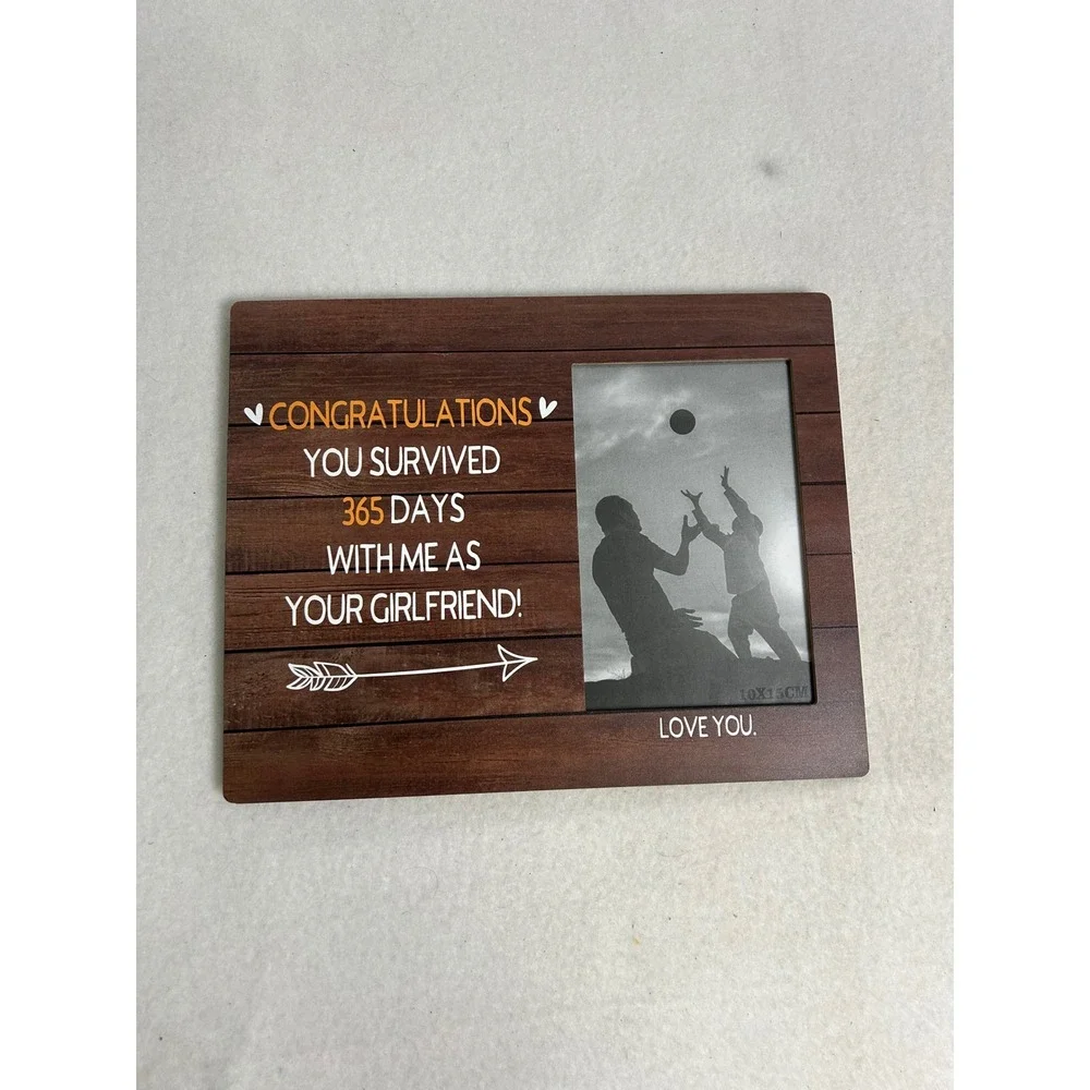 Anniversary‎ Gift Unbranded Mens OS Brown 1 Year Girlfriend Photo Frame 4x6 Wood
